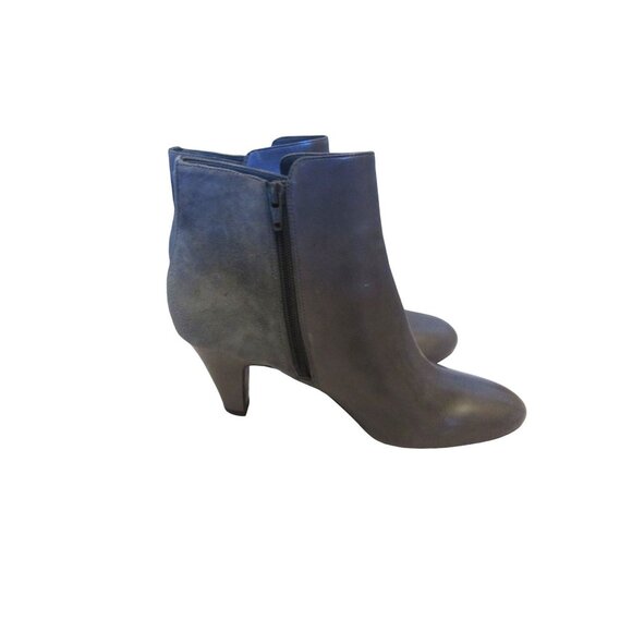 New Woman's Naturalizer Gray Leather Suede Ankle Boots Size 8M - Picture 4 of 8